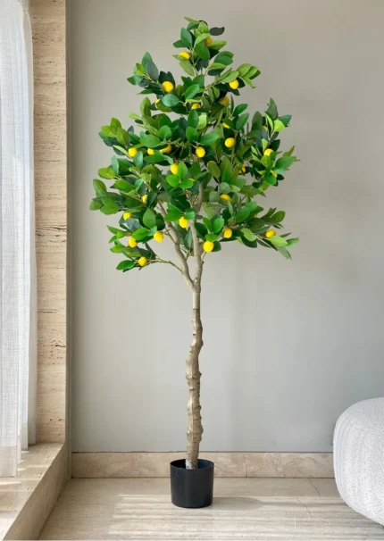 Artificial Tropical Lemon Plant - 6.5 Feet
