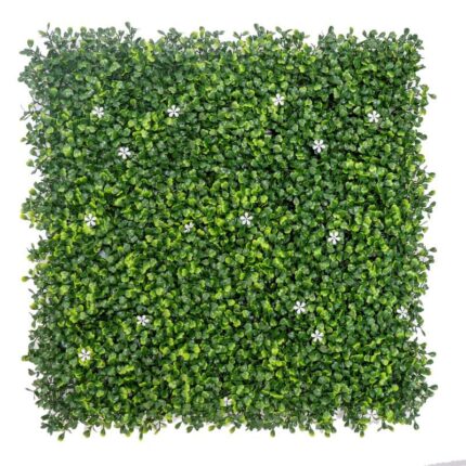 Boxwood Snow UV Resistant Artificial Vertical Wall Tile – 50 cm x 50 cm