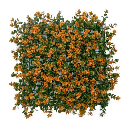 Buxus Hedge Orange UV Resistant Artificial Vertical Wall Tile – 50 cm x 50 cm