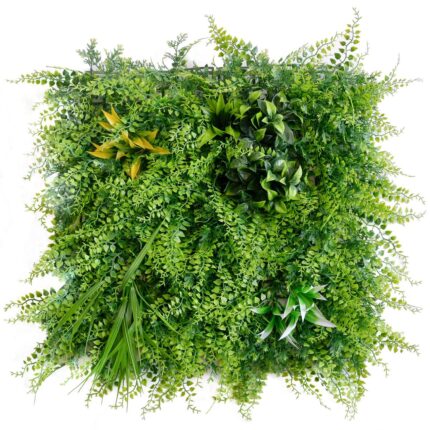 Mediterranian Fern UV Resistant Artificial Vertical Wall Tile – 50 cm x 50 cm