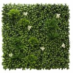 Snowy Delight UV Resistant Artificial Vertical Wall Garden Tile – 1 mtr x 1 mtr
